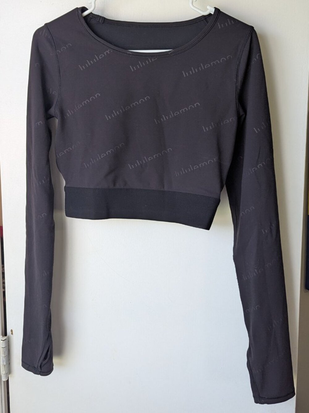Lululemon Athletica Wunder Train Crop Top Long Sleeve Shirt Size 4
